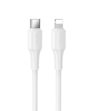 HOCO Кабел Type-C - Lightning, 1м, 27W,  Beneficio /бял/ - X120