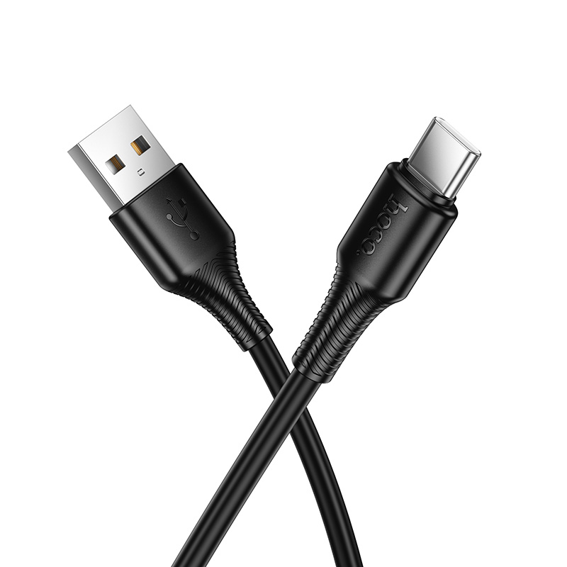 HOCO Кабел USB-A - Type-C, 1м, 27W, Beneficio /черен/ - X120 - Image 3