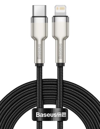 BASEUS Кабел Type-C - Lightning, 2м, 20W, CAFULE, CATLJK-B01 /черен/