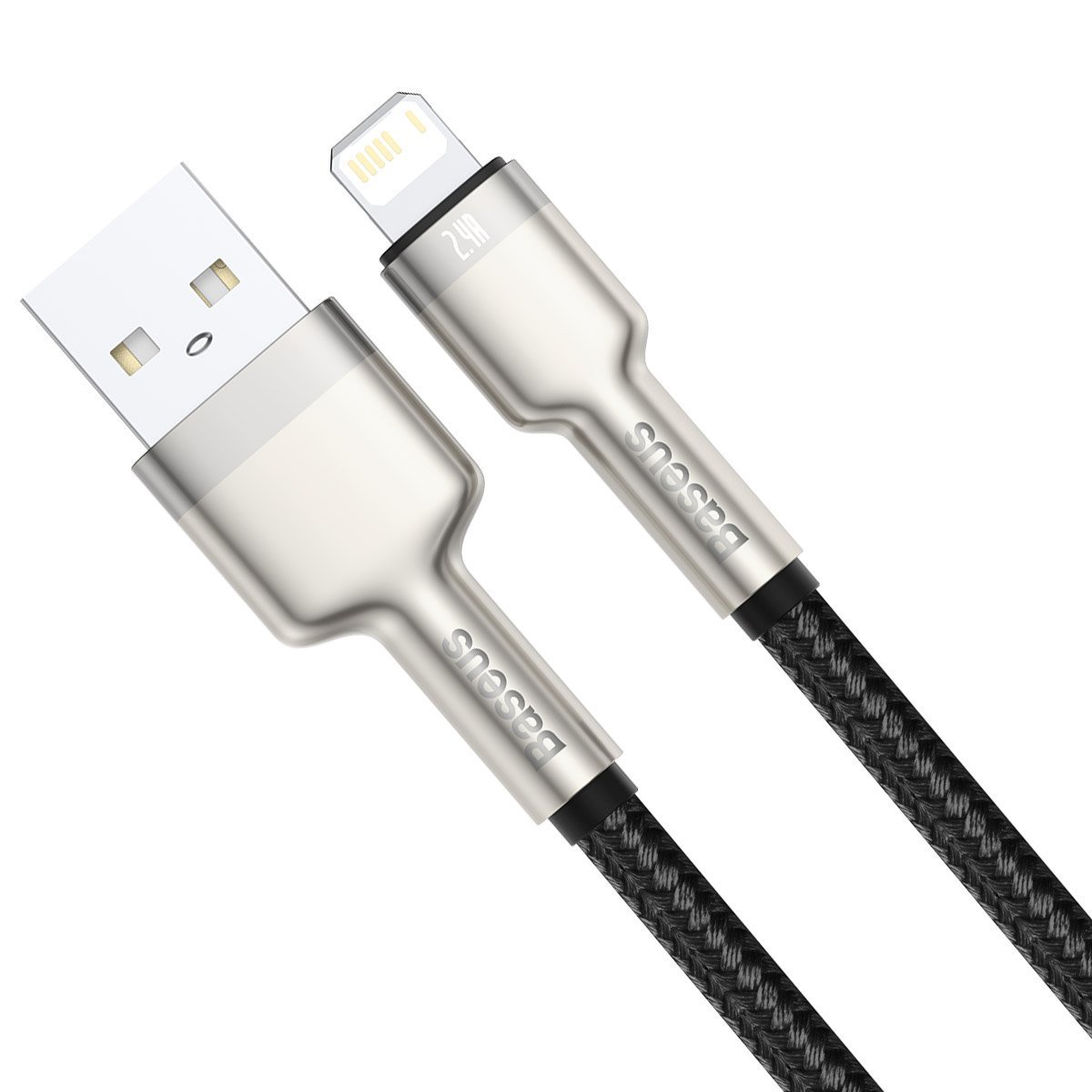 BASEUS Кабел USB-A - Lightning, 1м, 2.4A, CAFULE, CALJK-A01 /черен/