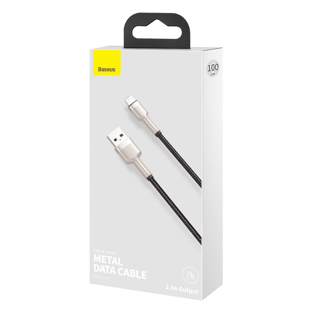BASEUS Кабел USB-A - Lightning, 1м, 2.4A, CAFULE, CALJK-A01 /черен/