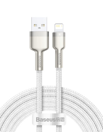 BASEUS Кабел USB - Lightning, 2.4A, 2м, CAFULE /бял/ - CALJK-B02