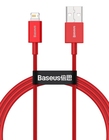 BASEUS Кабел USB-A - Lightning, 1м, 2.4A, Superior /червен/ - CALYS-A09