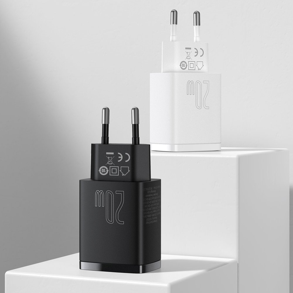 BASEUS 220V 20W, USB-A + USB-C, Compact, черен - CCXJ-B01 - Image 6