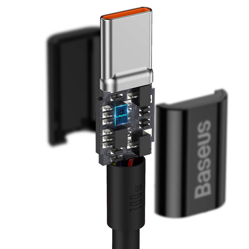 BASEUS Кабел Type-C - Type-C, 2м, 100W, Superior S, CATYS-C01 /черен/ - Image 5