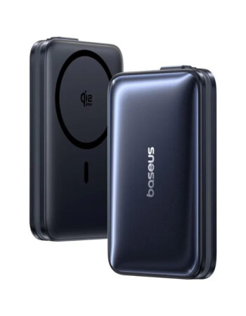 BASEUS Power Bank 10000 mAh, 45W + вграден кабел Type-C, PicoGo AM61 Magnetic Qi2.2 /черен/ - E0028V00