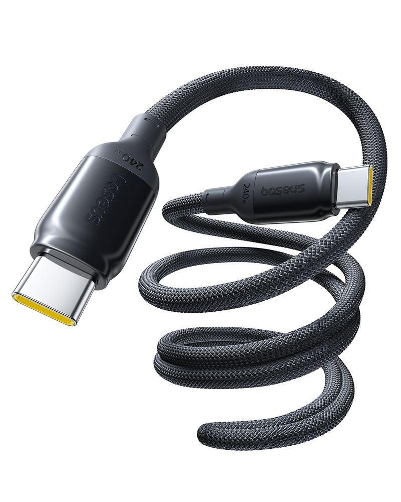 BASEUS Кабел Type-C - Type-C, 2м, 240W, PicoGo II /черен/ - E0423301 - Image 3