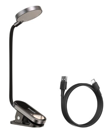BASEUS LED Лампа за четене, с щипка за захващане, DGRAD-0G /сива/