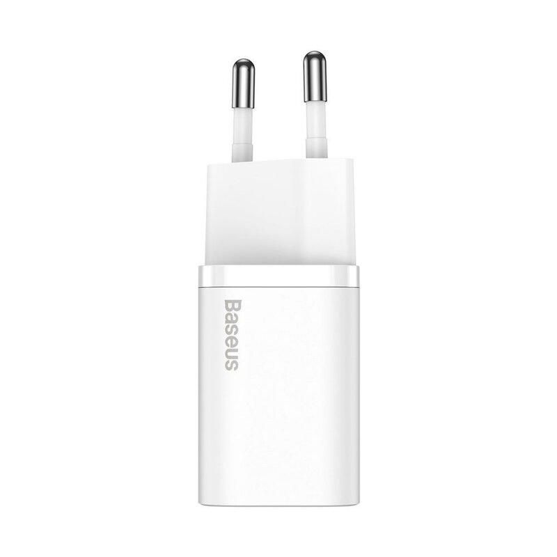 BASEUS 220V 20W, USB-C, Super Si, бял - CCSUP-B02