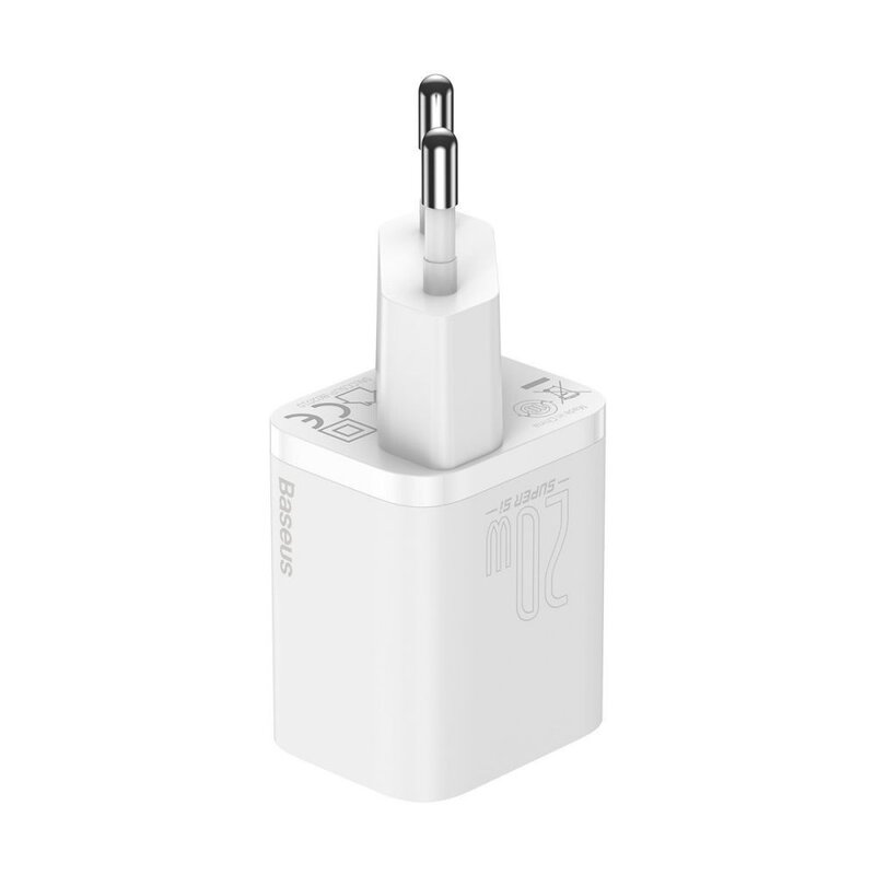 BASEUS 220V 20W, USB-C, Super Si, бял - CCSUP-B02