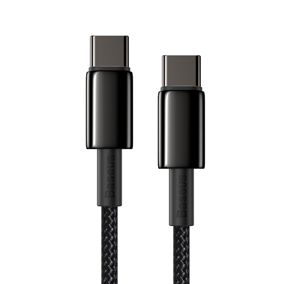 BASEUS Кабел Type-C - Type-C, 1м, 100W, Tungsten Gold, CATWJ-01 /черен/