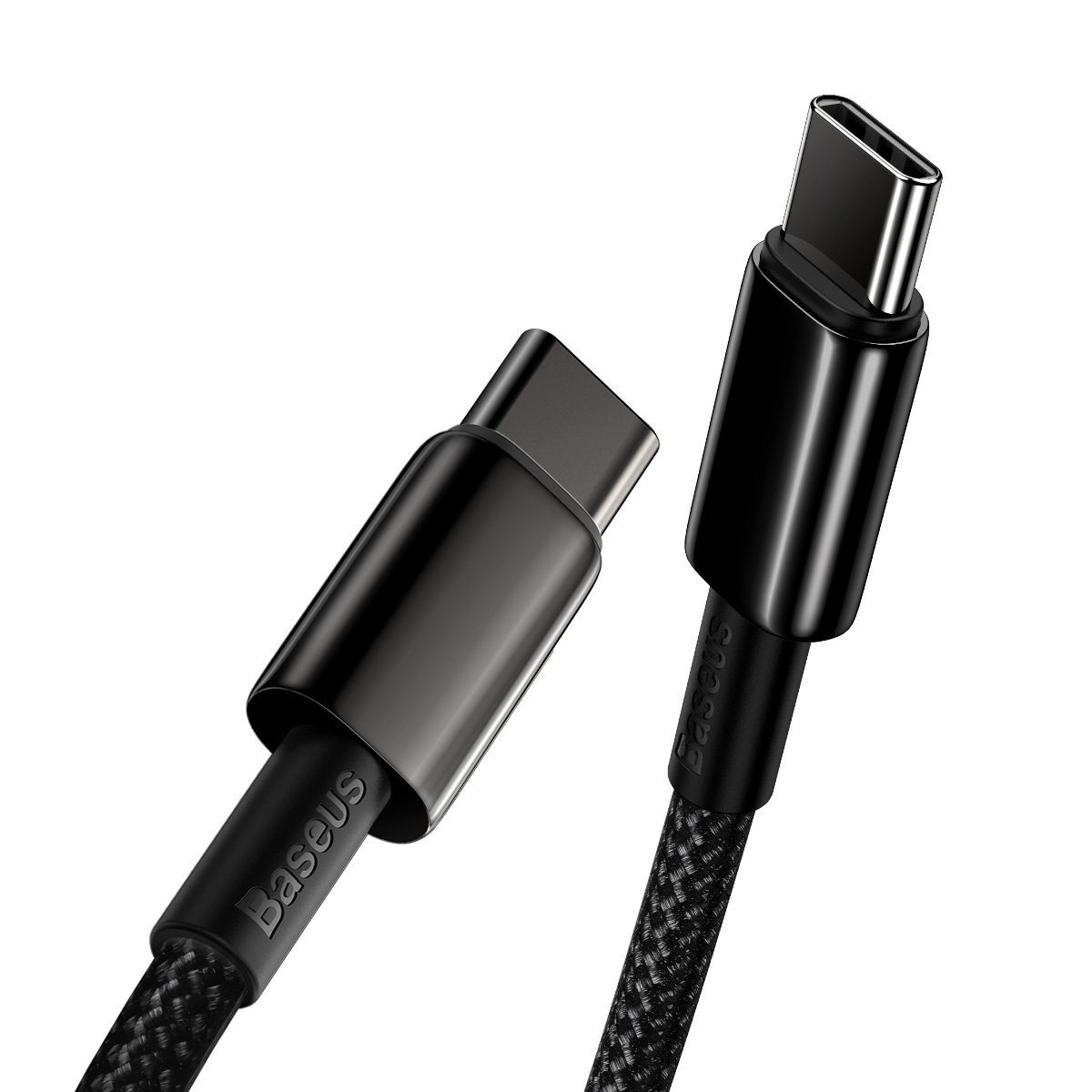 BASEUS Кабел Type-C - Type-C, 1м, 100W, Tungsten Gold, CATWJ-01 /черен/