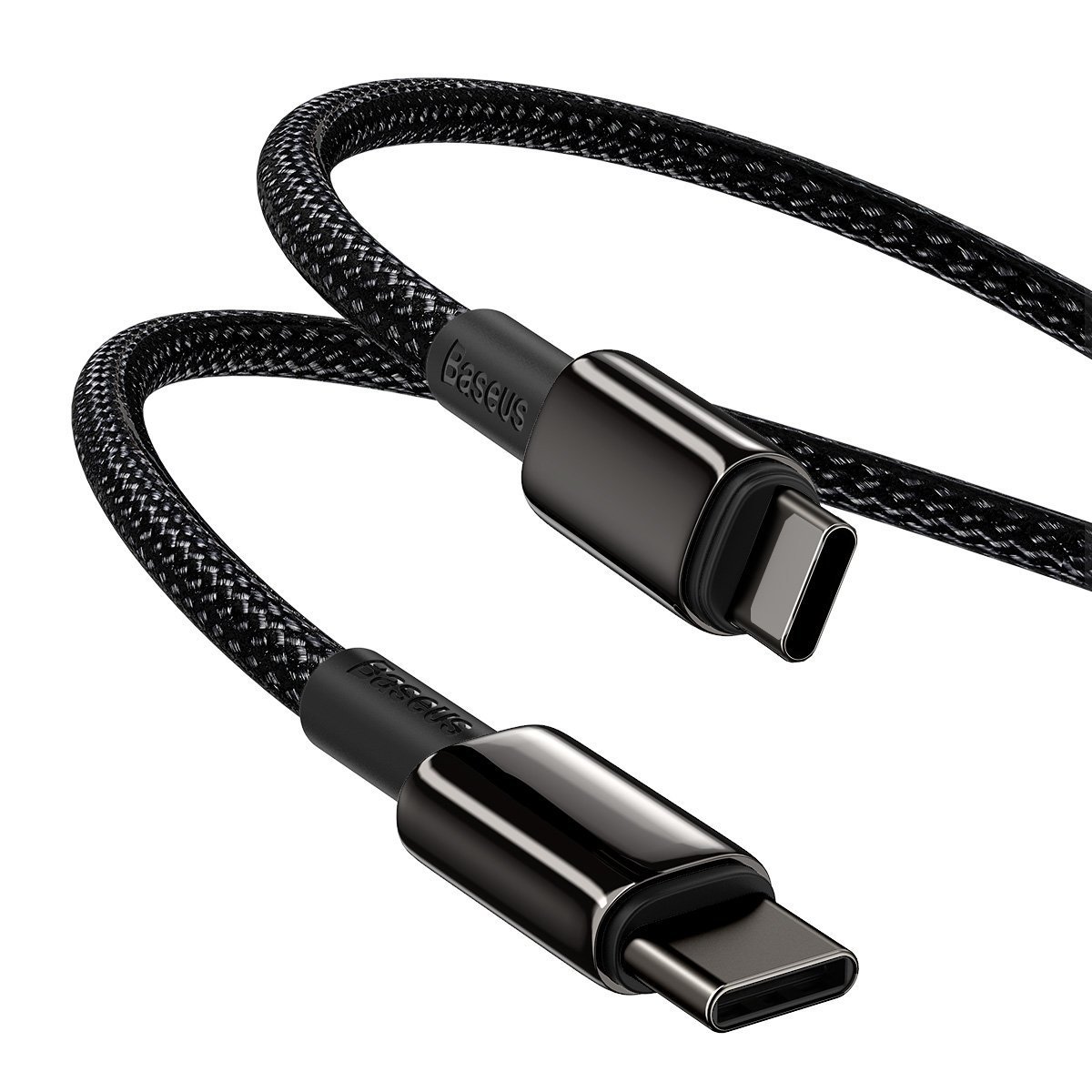 BASEUS Кабел Type-C - Type-C, 1м, 100W, Tungsten Gold, CATWJ-01 /черен/