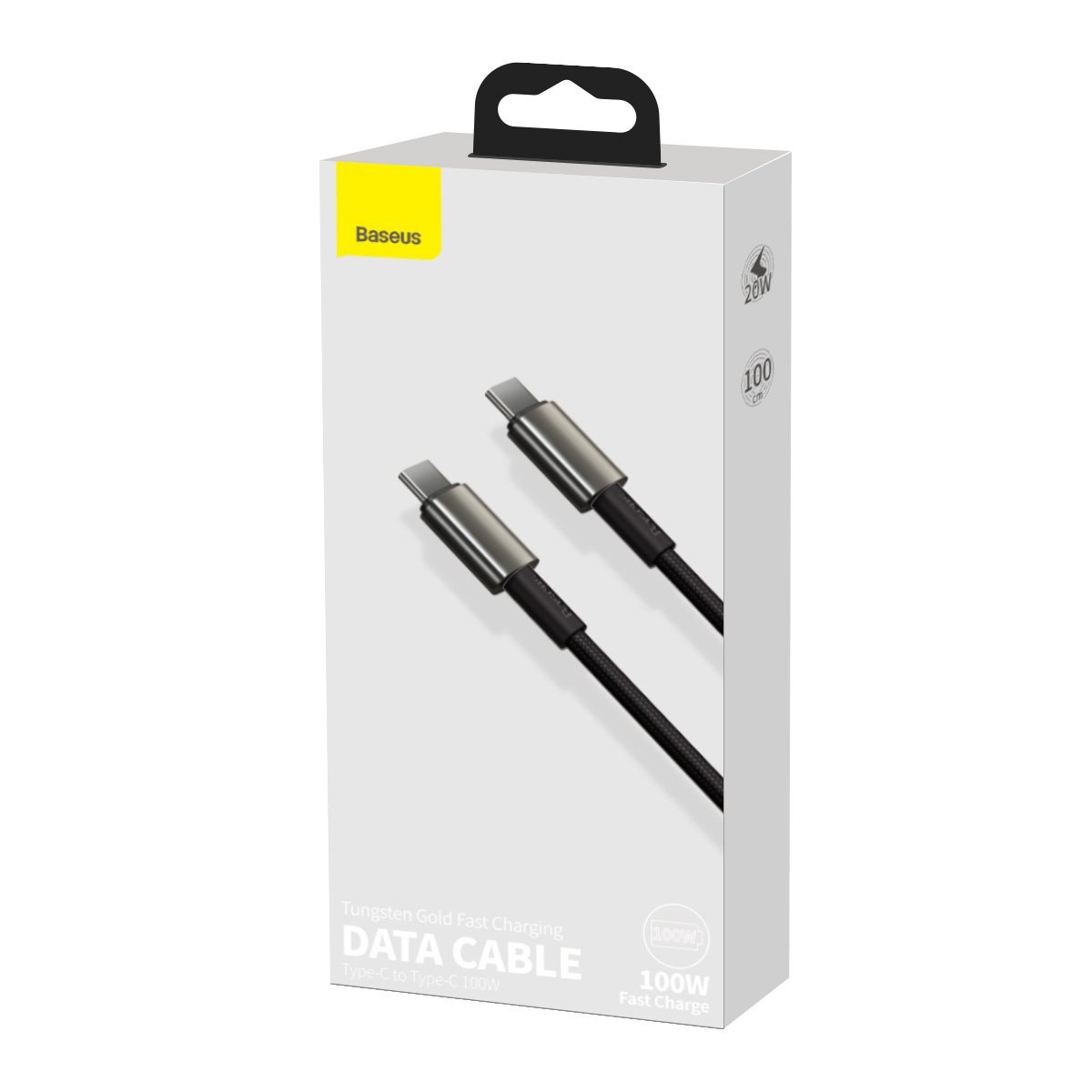 BASEUS Кабел Type-C - Type-C, 1м, 100W, Tungsten Gold, CATWJ-01 /черен/