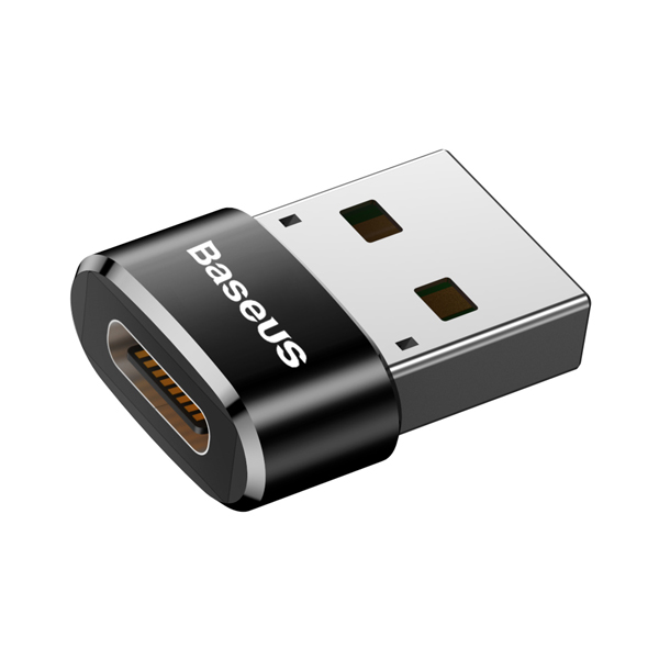 BASEUS Преходник/адаптер USB-A - USB-C, 5A, Mini /черен/ - CAAOTG-01