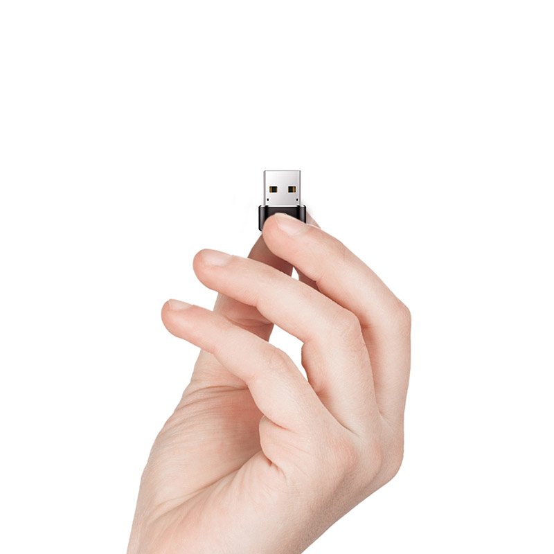 BASEUS Преходник/адаптер USB-A - USB-C, 5A, Mini /черен/ - CAAOTG-01