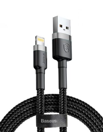 BASEUS Кабел USB-A - Lightning, 1м, 2.4A, CAFULE, CALKLF-BG1 /черен + сиво/