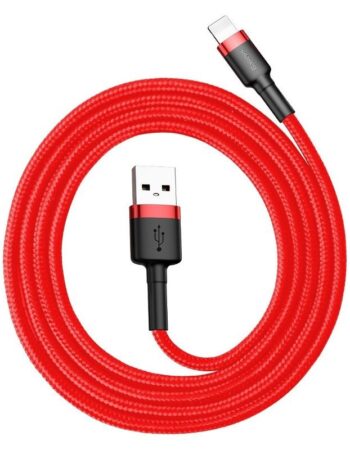 BASEUS Кабел USB-A - Lightning, 2м, 1.5A, CAFULE, CALKLF-C09 /червен/