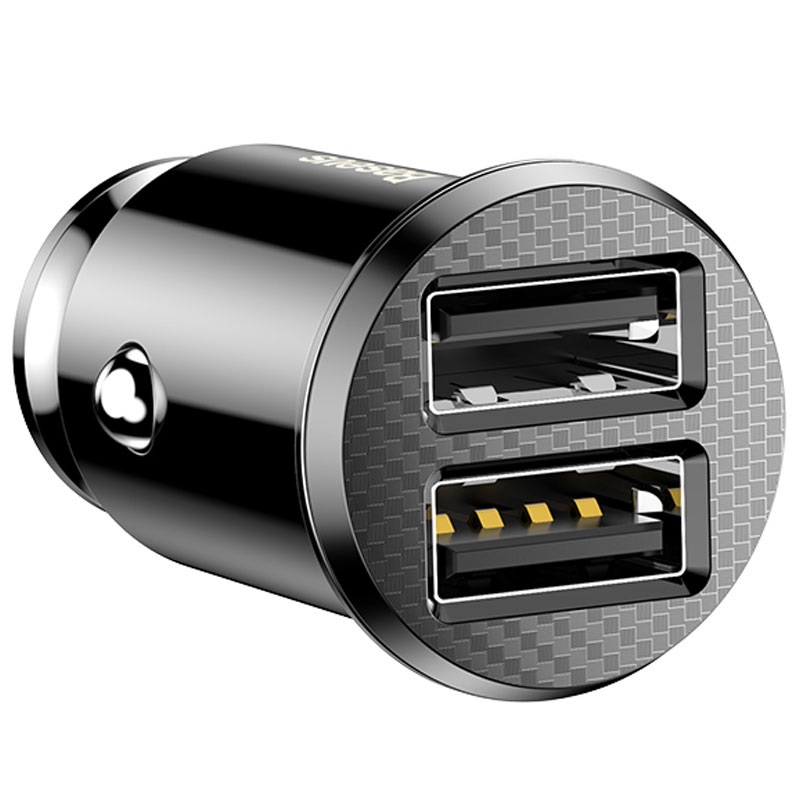 BASEUS 12V 15.5W, 2xUSB-A, Grain Car, черен - CCALL-ML01 - Image 4