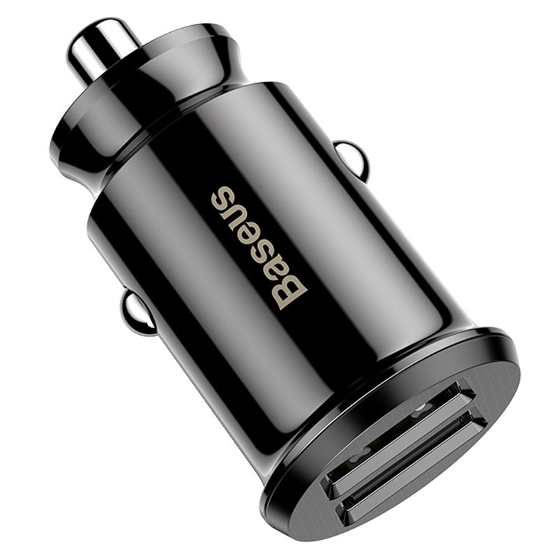 BASEUS 12V 15.5W, 2xUSB-A, Grain Car, черен - CCALL-ML01 - Image 3