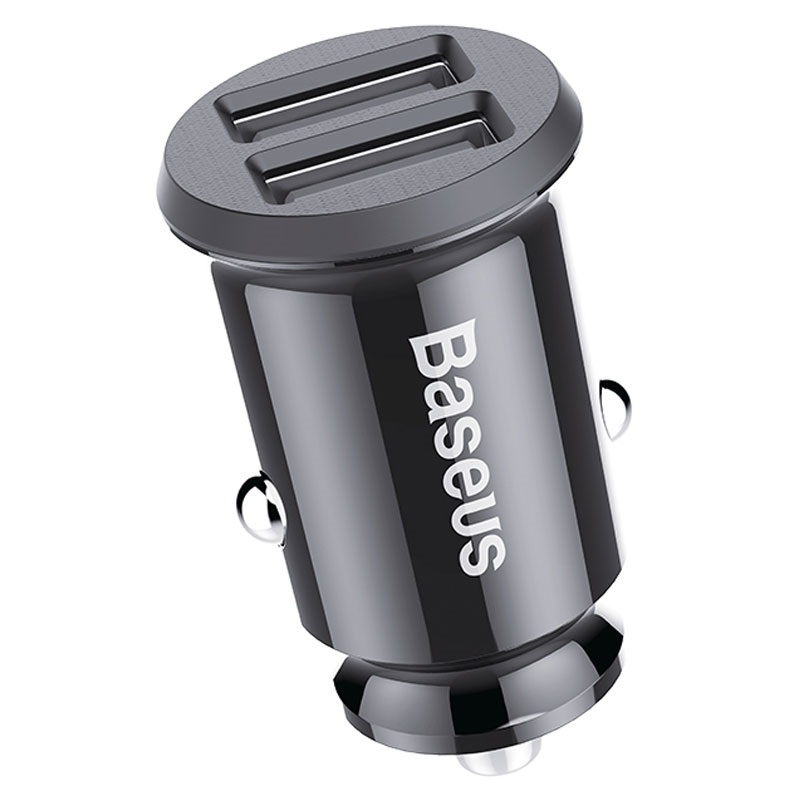 BASEUS 12V 15.5W, 2xUSB-A, Grain Car, черен - CCALL-ML01 - Image 5