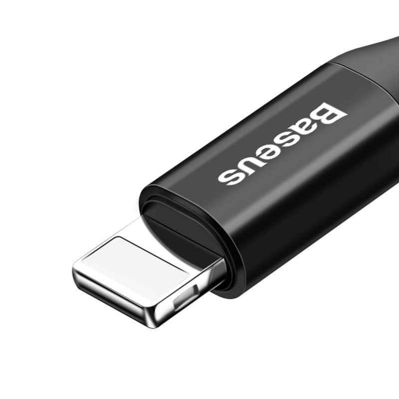 BASEUS Кабел USB-A - Lightning, 1м, 2A, Fish Eye Spring, CALSR-01 /черен/ - Image 5