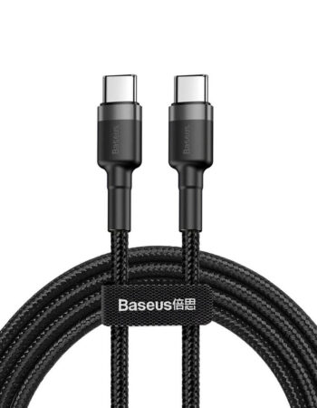 BASEUS Кабел Type-C - Type-C, 1м, 60W, 3A, CAFULE, CATKLF-GG1 /черен + сивo/