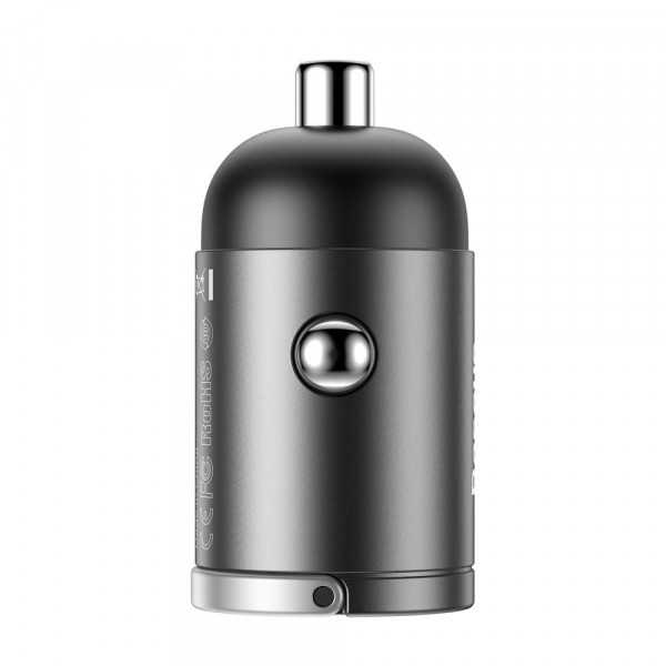 BASEUS 12V 30W, USB-A, Tiny Star Mini, сив - VCHX-A0G - Image 6