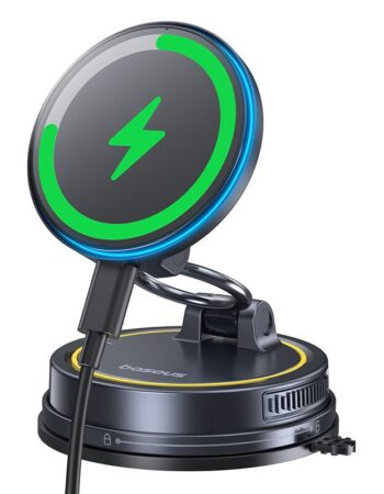 BASEUS Холдер Wireless 15W PrimeTrip VC2 Flex Pro Manual rotating с вакуум /черен/ - C0013F01