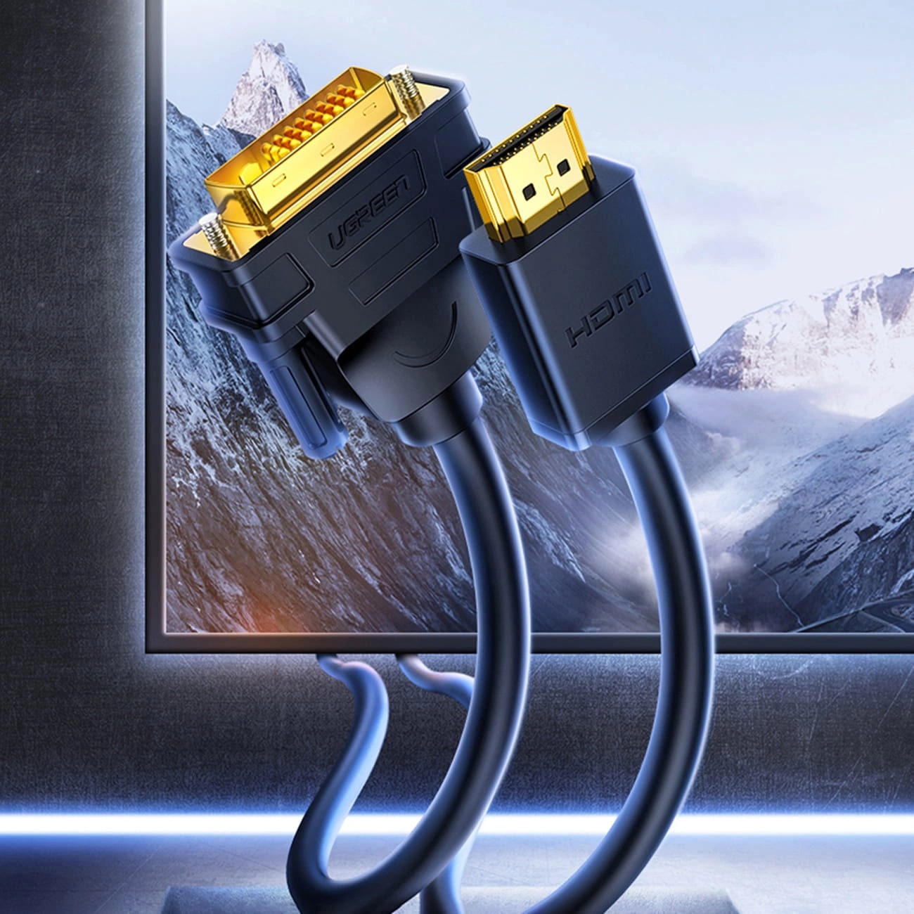 UGREEN Кабел HDMI - DVI, 2m. 1080p /черен/ - HD106 / 10135
