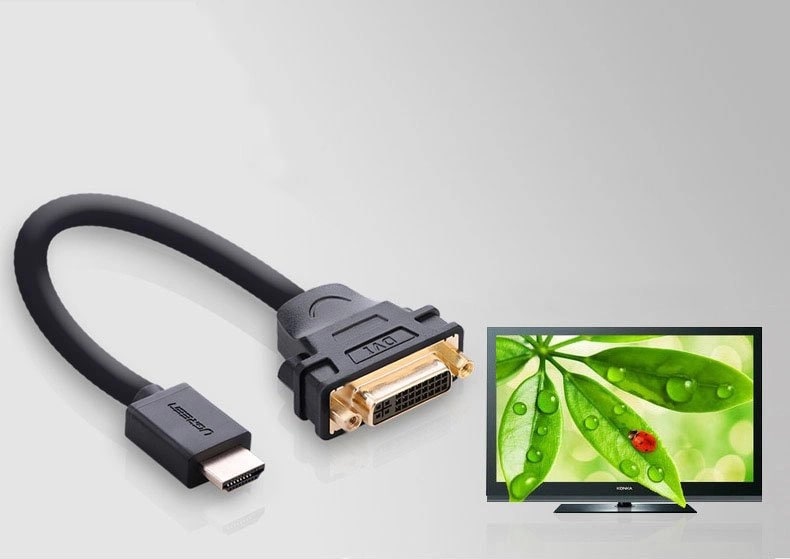 UGREEN Кабел HDMI /м/ - DVI /ф/, 0,22m. 1080p /черен/ - 20136 / 20136
