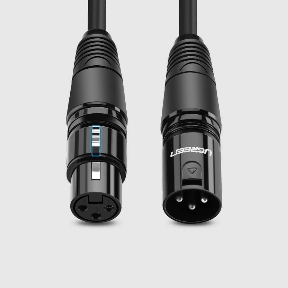 UGREEN Аудио кабел XLR /ж-м/ Extension cable, 5m /черен/ - AV130 / 20712 - Image 2