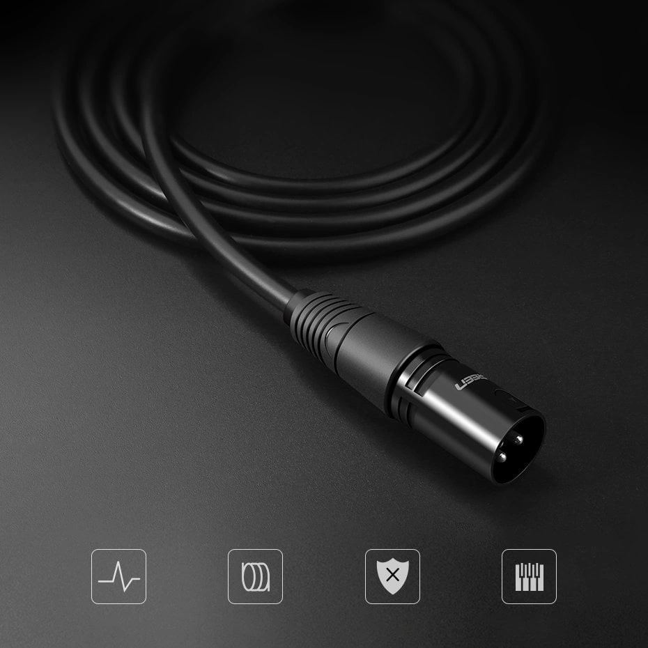 UGREEN Аудио кабел XLR /ж-м/ Extension cable, 5m /черен/ - AV130 / 20712 - Image 3