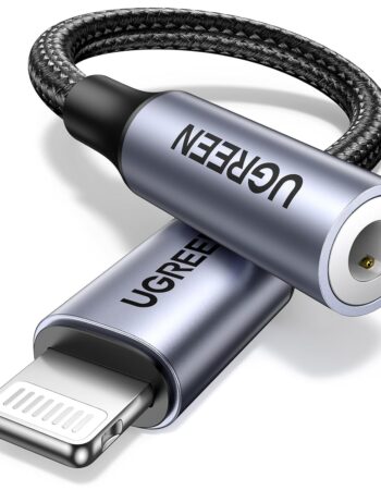 UGREEN Преходник Адаптер от Lightning /м/ към AUX/ж/ 3.5mm, 0,10m. /черен/ - US211 / 30756