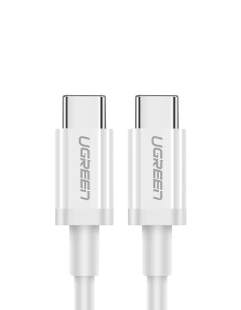 UGREEN Кабел C-C, 1m, 60W, ABS Cover /бял/ - US264 / 60518