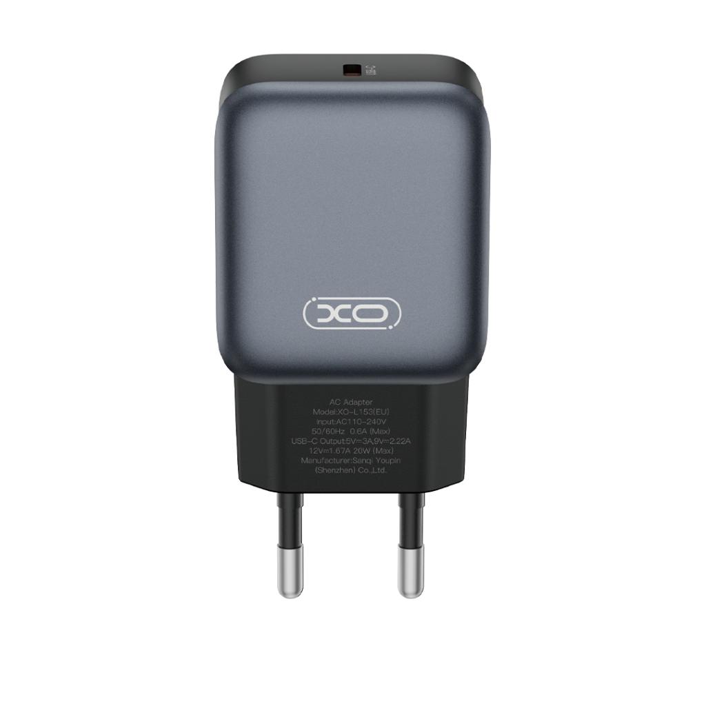XO 220V 20W, USB-C L153 /черен/