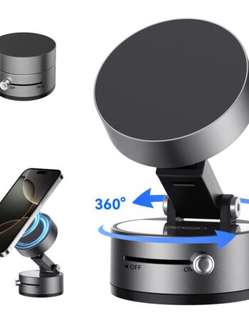 XO Холдер Magnetic Suction cup, Manual latch с вакуум C170 /черен/