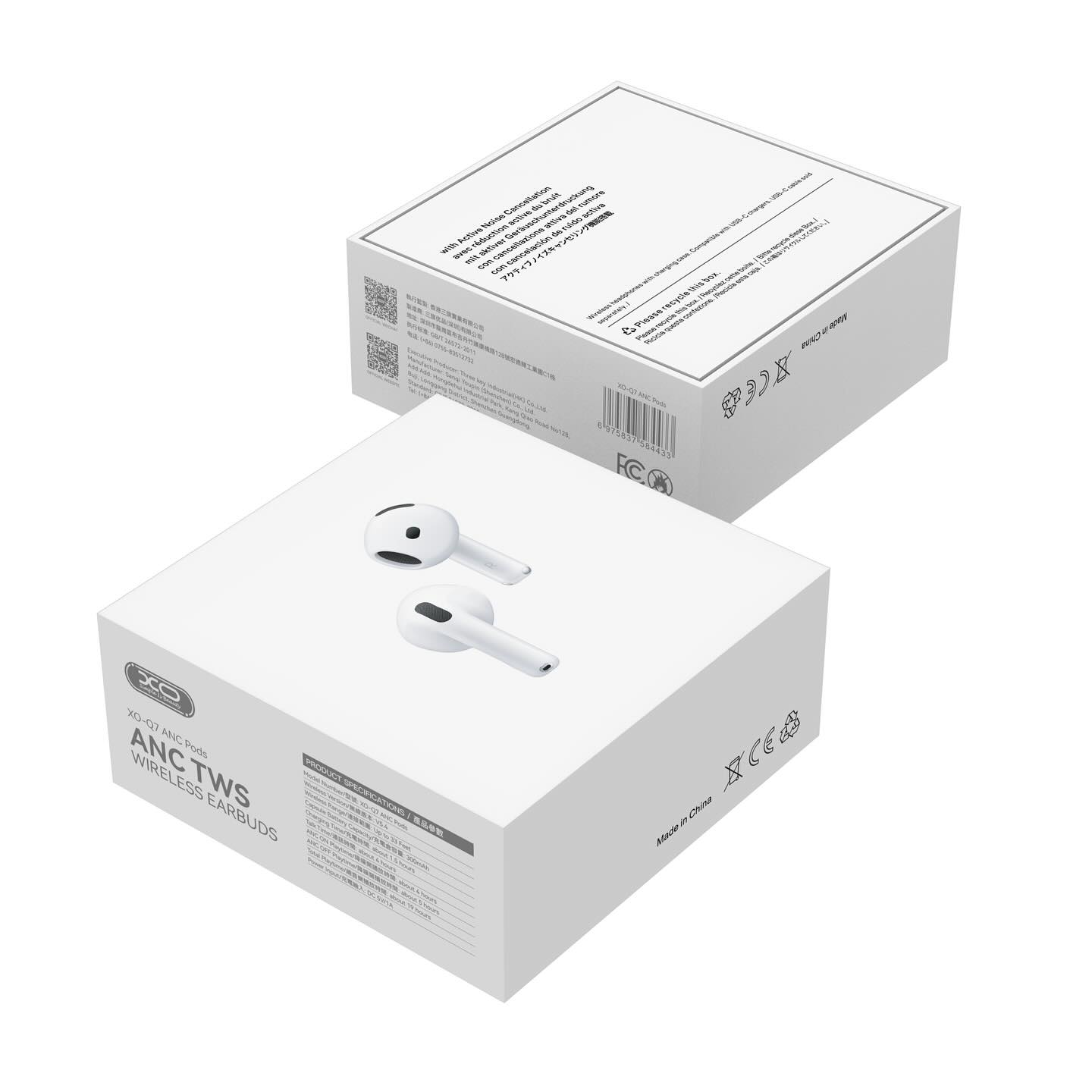 XO HF TWS, 7th Gen. /бели/ - Q7 Pods - Image 2