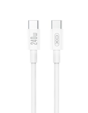 XO Кабел Type-C - Type-C, 240W, 1м /бял/ - NB-Q298