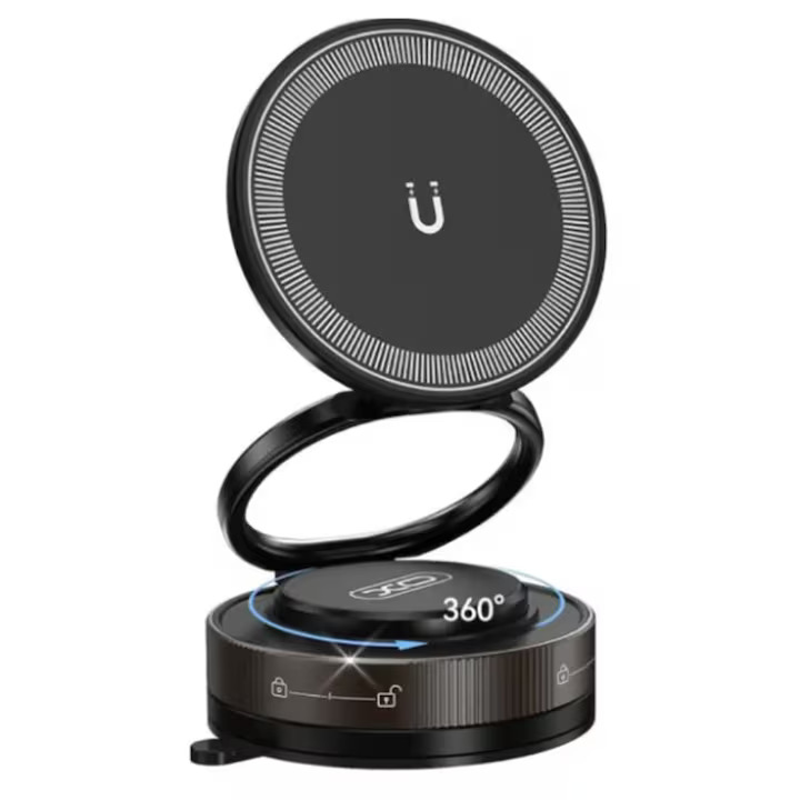 XO Холдер Magnetic Suction cup /no hook/, Manual с вакуум /черен/- C177+ - Image 3