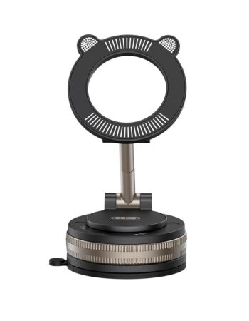 XO Холдер Magnetic Suction cup, Cat head с вакуум, черен - C181