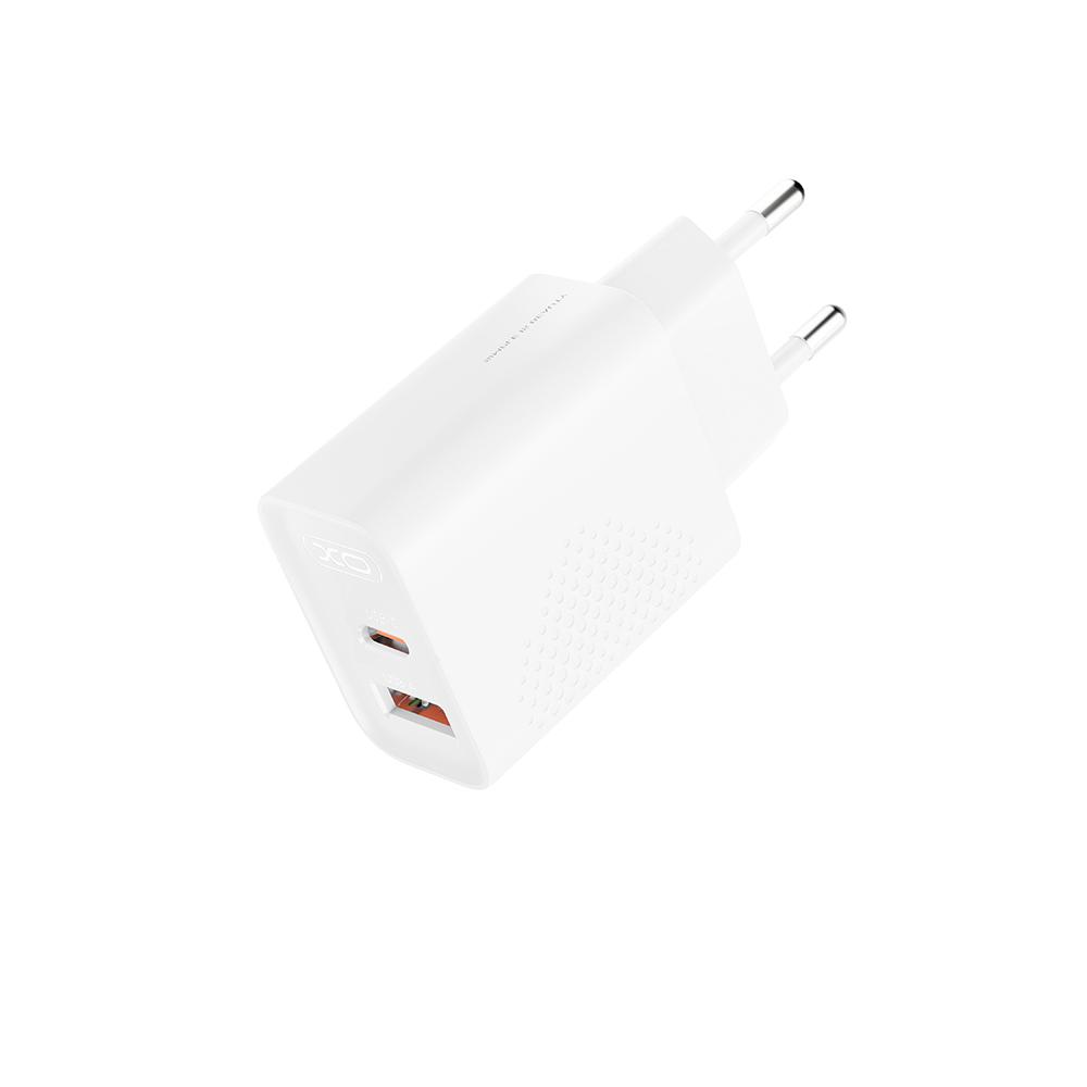XO 220V 20W, USB-A + USB-C /бял/ - L161