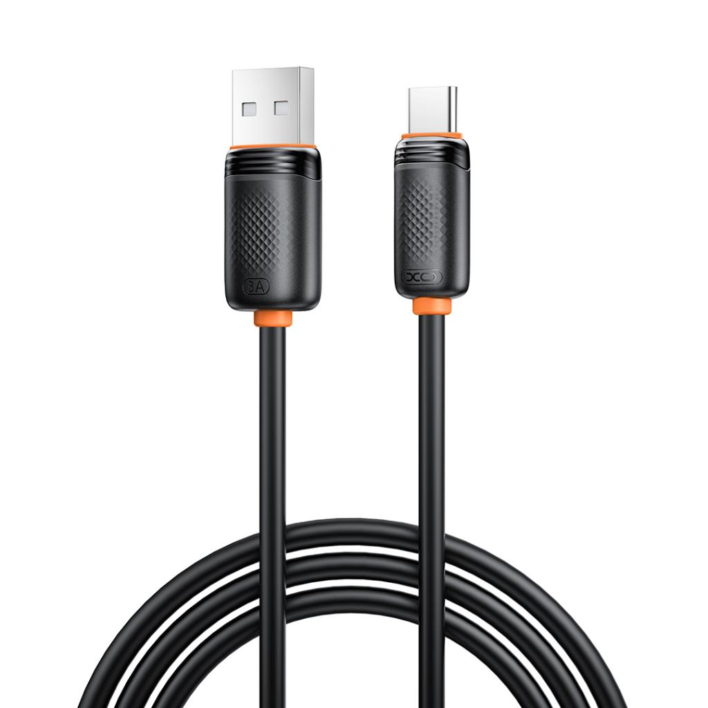 XO Кабел USB-A - Type-C, 1м, 3A /черен/ - NB302