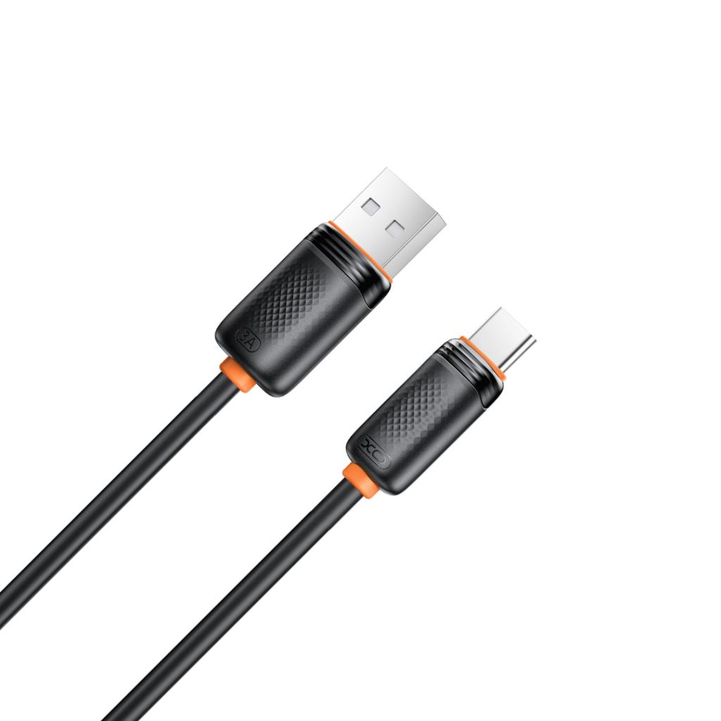 XO Кабел USB-A - Type-C, 1м, 3A /черен/ - NB302
