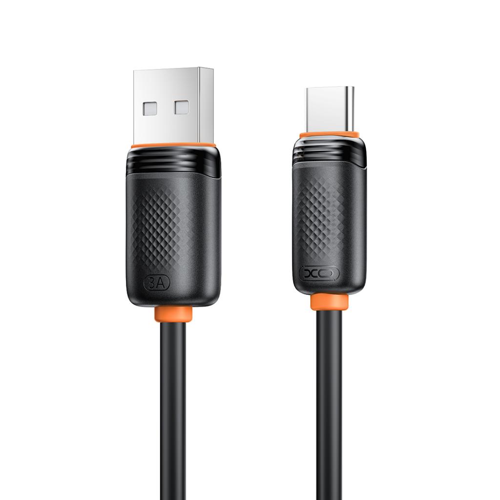 XO Кабел USB-A - Type-C, 1м, 3A /черен/ - NB302