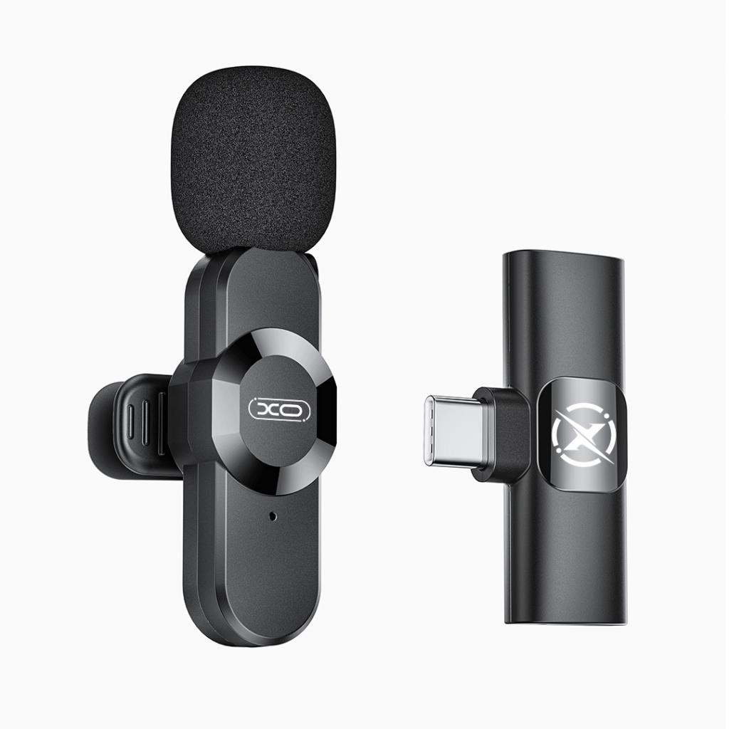 XO Микрофони, Type-C/Lightning, Noice-cancelling, WIreless /черен/ - MC14 Dual