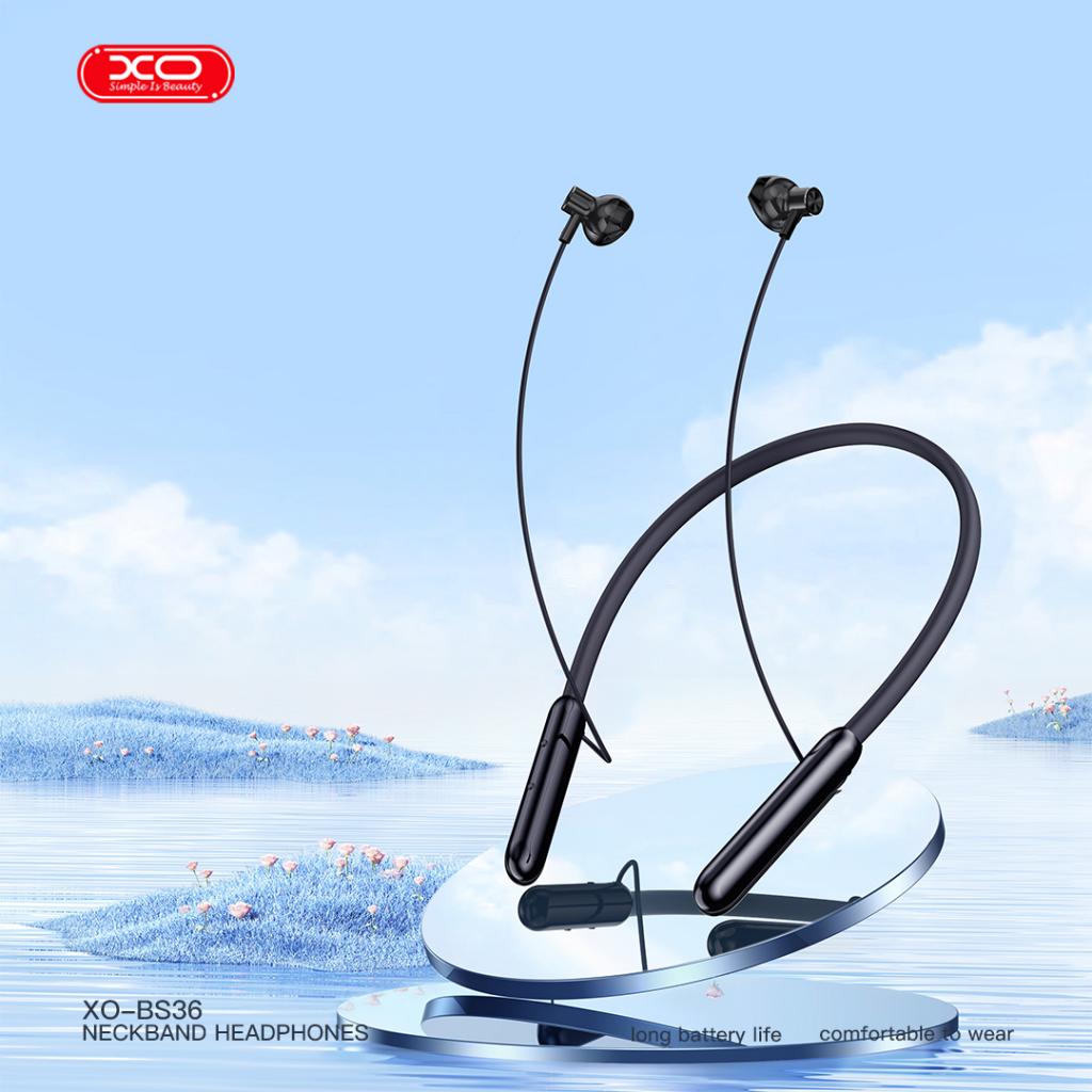 XO HF Bluetooth Sport Neckband, магнитни /черни/ - BS36