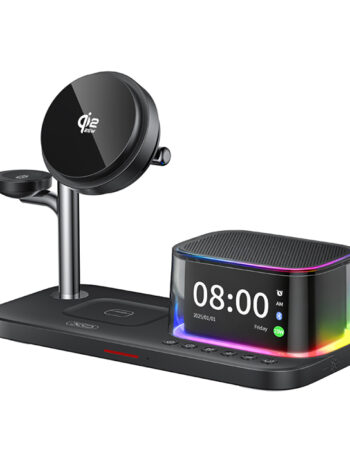 XO Холдер 25W, 3 в 1 Chargng station Magnetic +Speaker +Light +Clock /черен/ - CX045