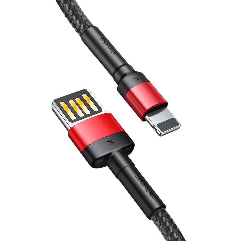 BASEUS Кабел USB-A - Lightning, 1м, 2.4A, SET 20 броя /черен + червено/ - CALKLF-G91 - Image 5