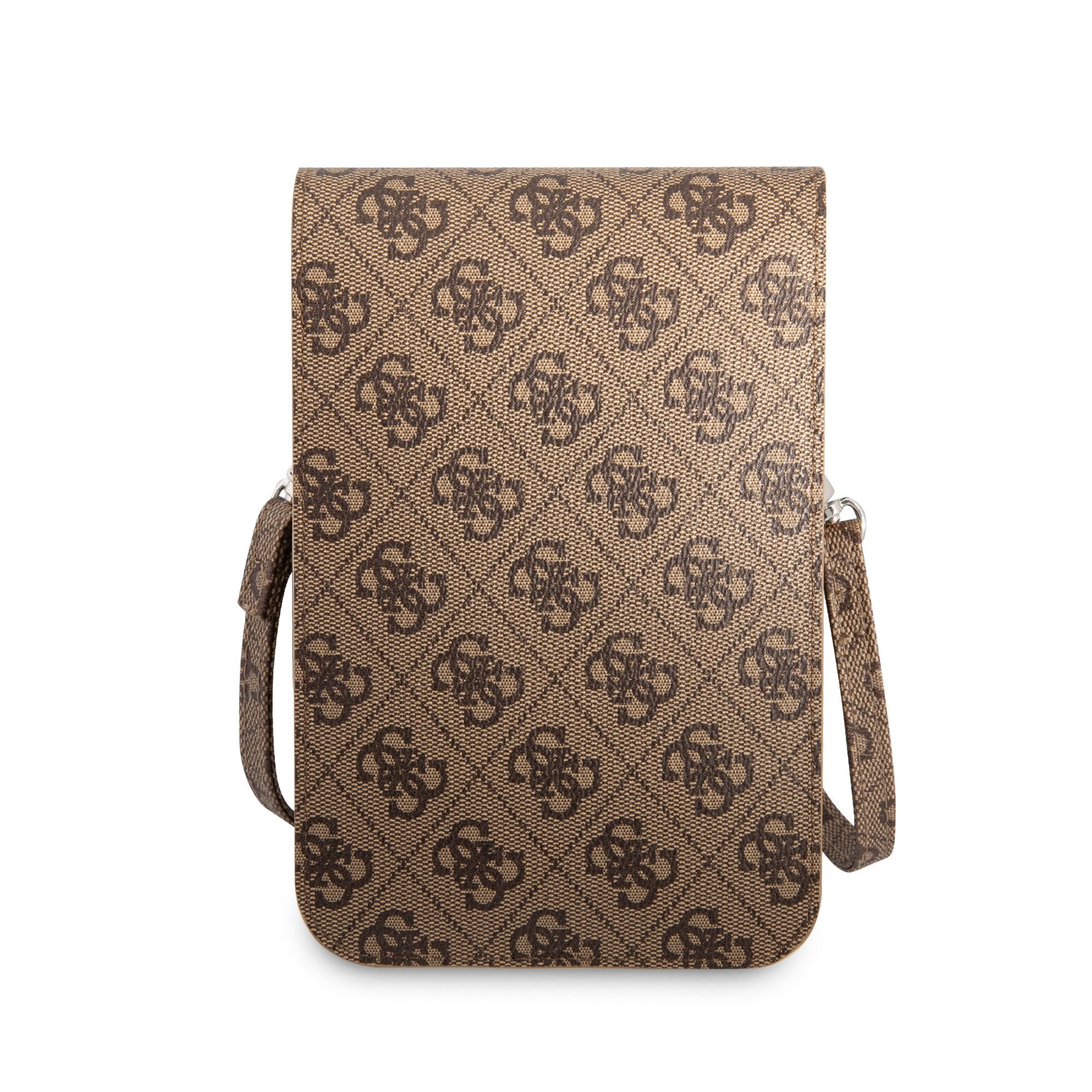 GUESS Калъф/Чанта, PU 4G Triangle Logo Phone Bag, кафяв - GUWBP4TMBR